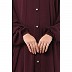 Front open Kaftan with fashionable buttons- Cocoa Bean